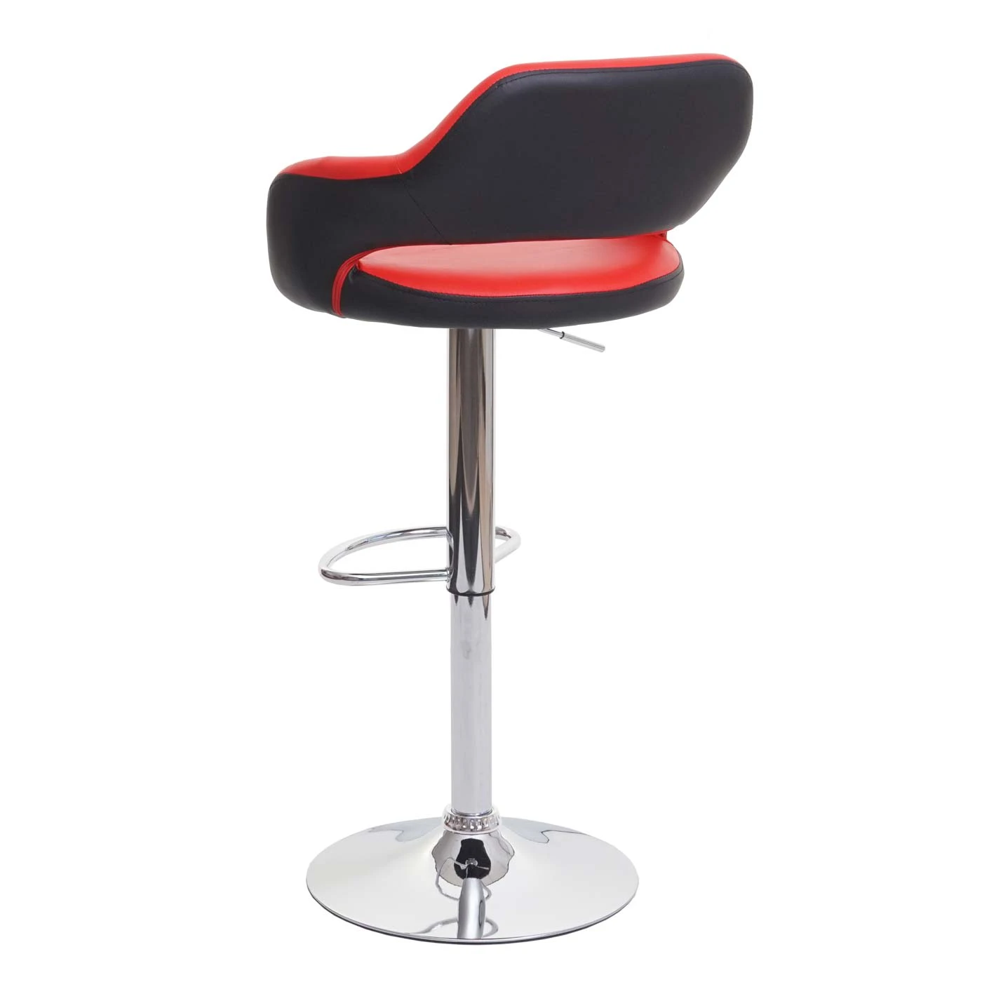 MCW 2er-Set Barhocker F16 Mit Lehne, Rot-schwarz 6 MCW 2er-Set Barhocker F16 Mit Lehne, Rot-schwarz – Bild 4