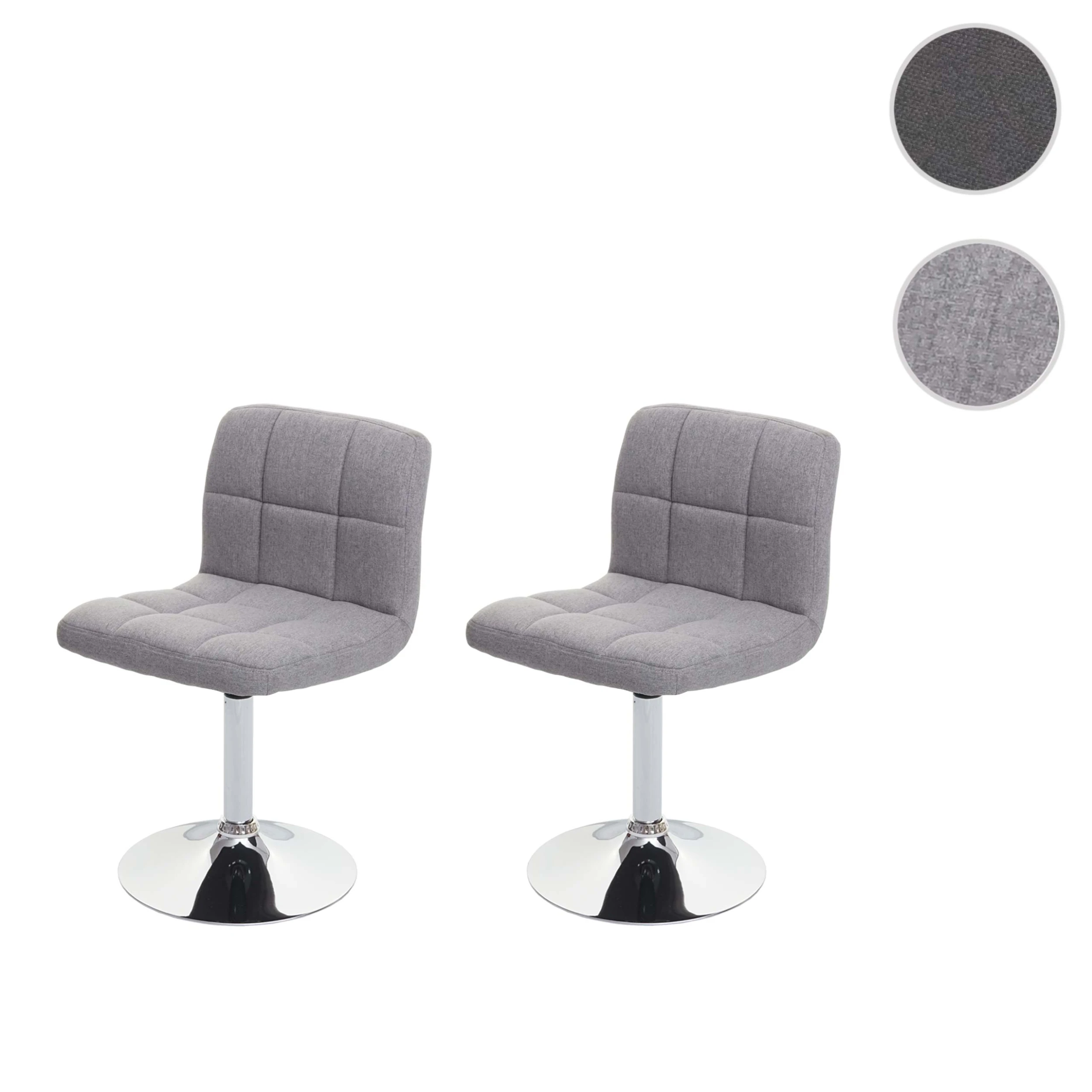 MCW 2er-Set Esszimmerstuhl Cadiz Drehbar, Hellgrau – Bild 7