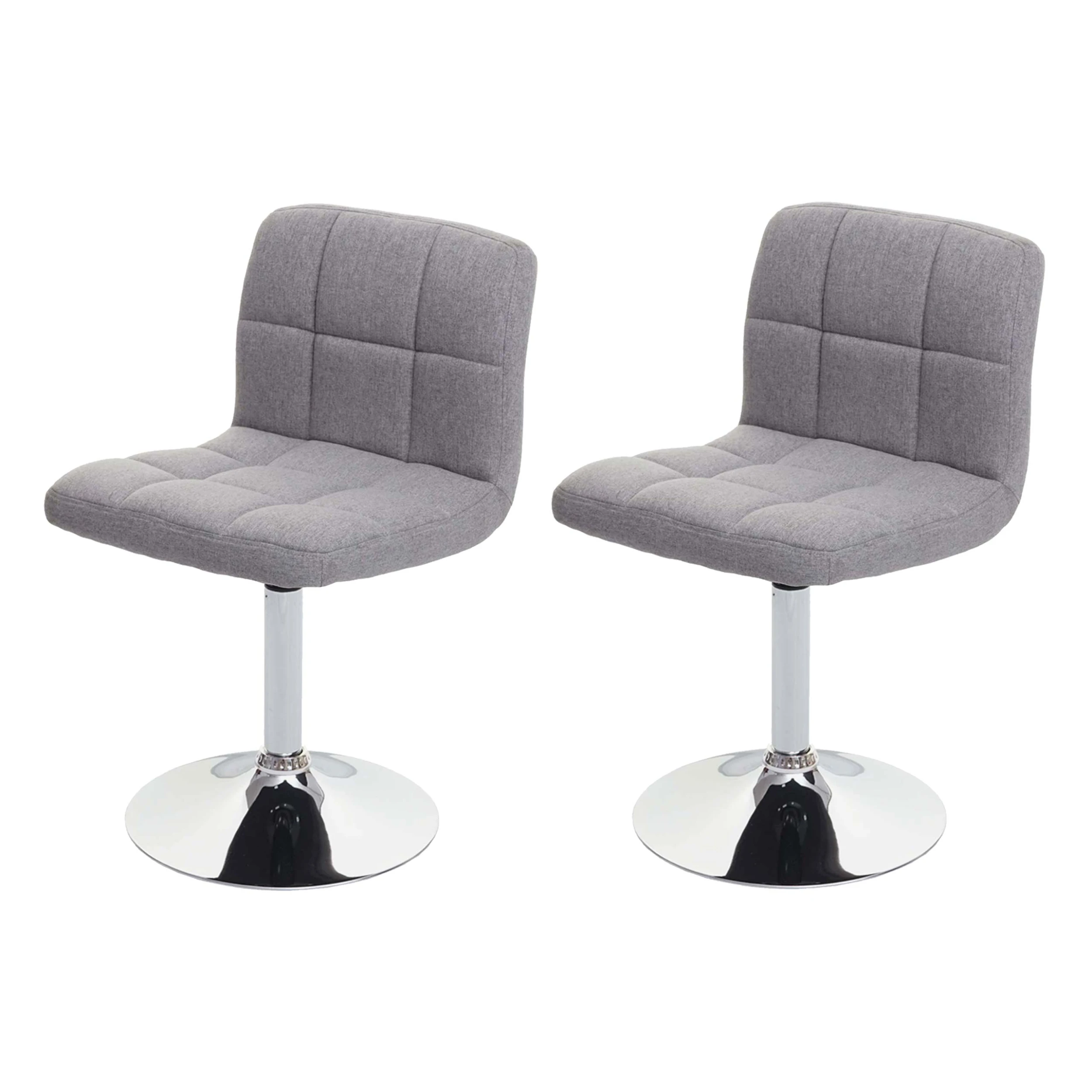 MCW 2er-Set Esszimmerstuhl Cadiz Drehbar, Hellgrau