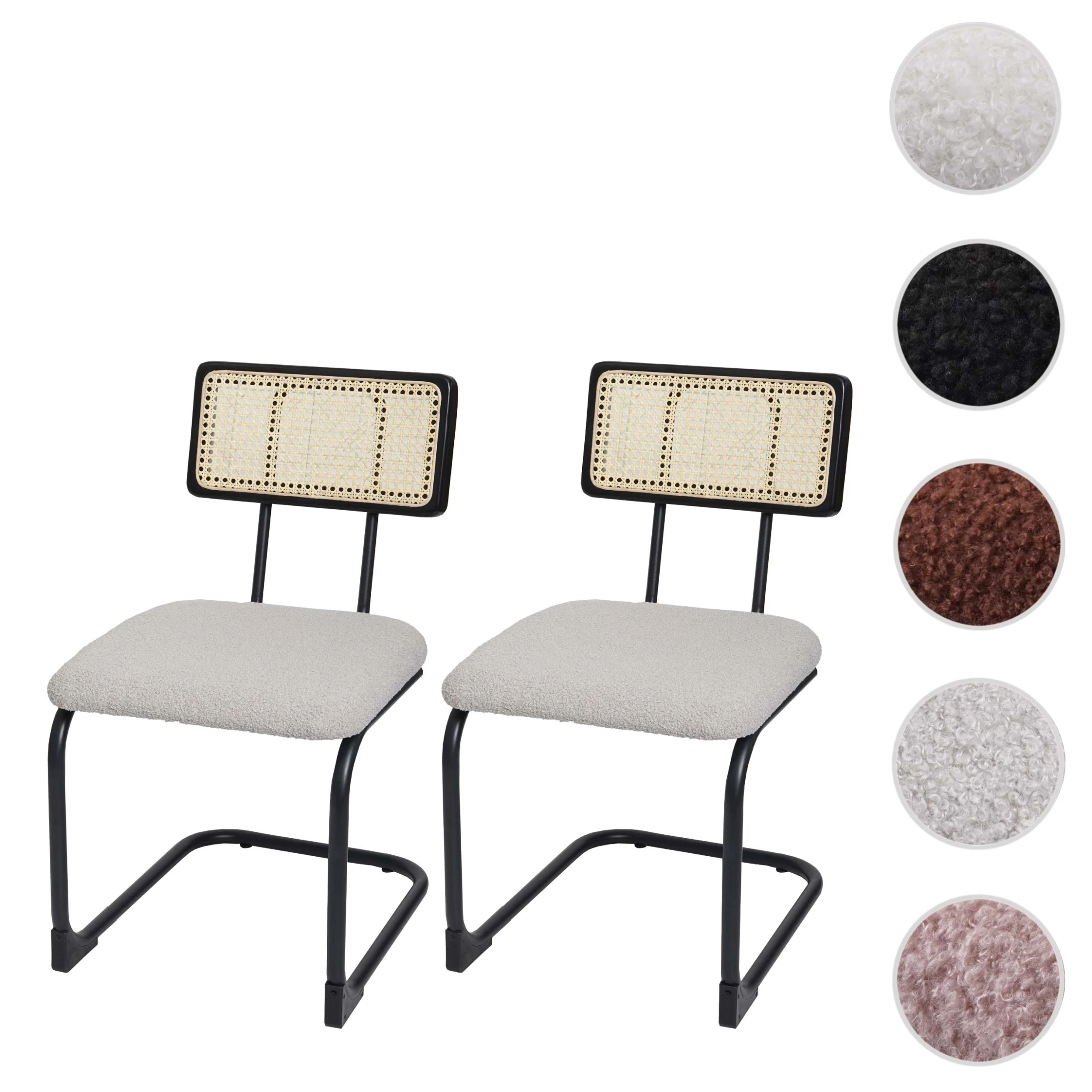 MCW 2er-Set Freischwinger-Stuhl K88, Stoff/Textil Hellgrau 10 MCW 2er-Set Freischwinger-Stuhl K88, Stoff/Textil Hellgrau – Bild 8