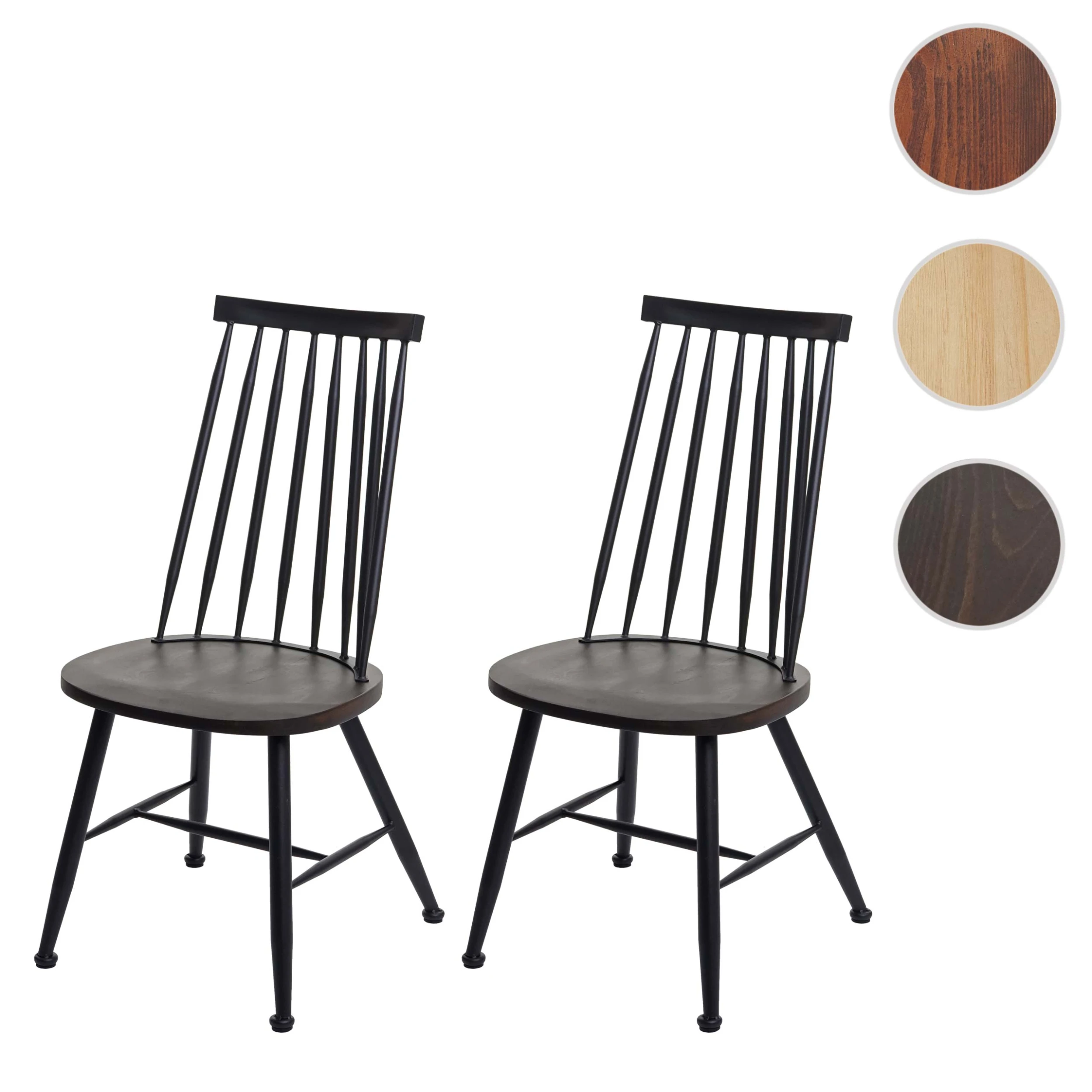 MCW 2er-Set Retro Esszimmerstuhl G69, Anthrazit - Image 7