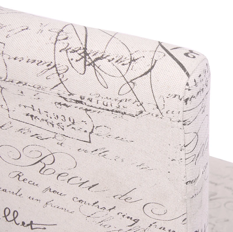 MCW 2x Esszimmerstuhl Littau, Textil Mit Schriftzug, Creme, Dunkle Beine - Image 4