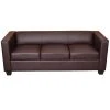 MCW 3er Sofa Lille, Kunstleder, Coffee