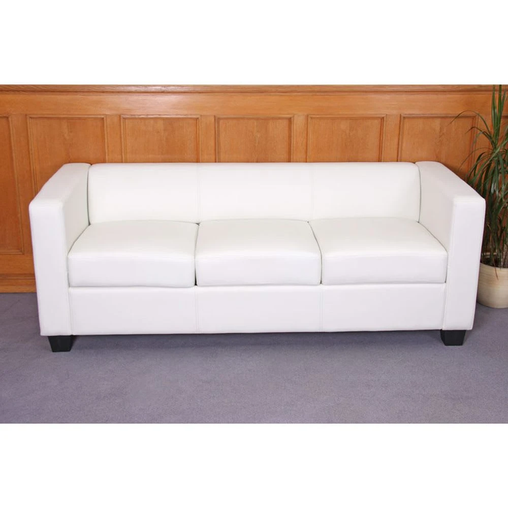 MCW 3er Sofa Lille, Kunstleder, Weiß - Image 3