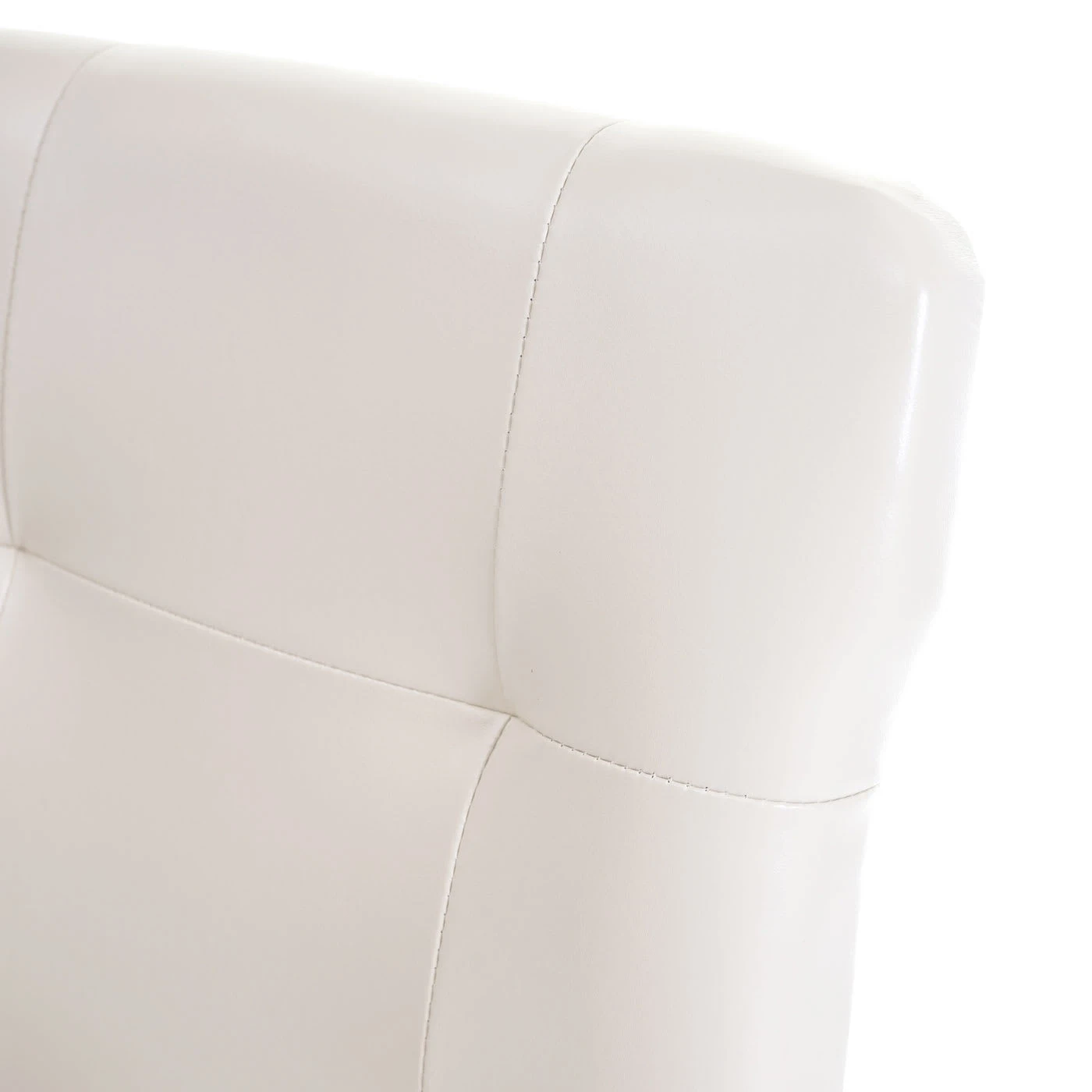 MCW 4er-Set Esszimmerstuhl E58, Kunstleder Creme, Helle Beine - Image 4