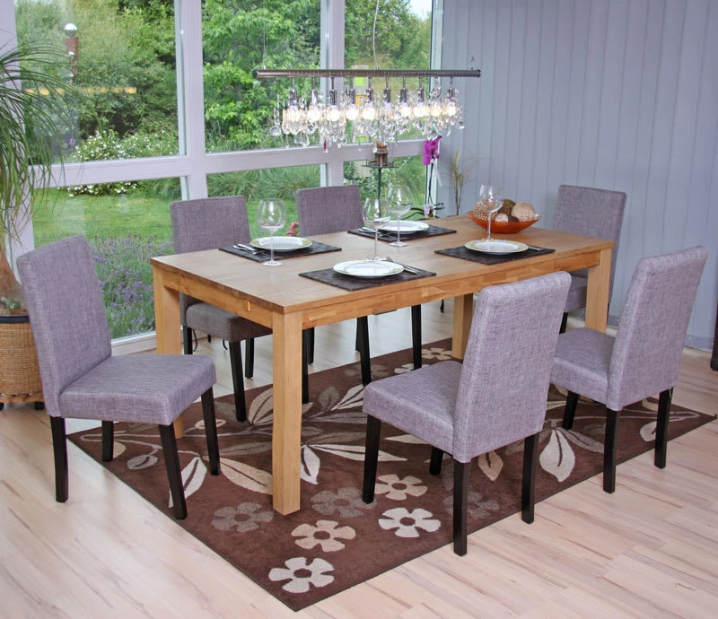 MCW 4x Esszimmerstuhl Littau, Textil, Grau, Dunkle Beine - Image 8