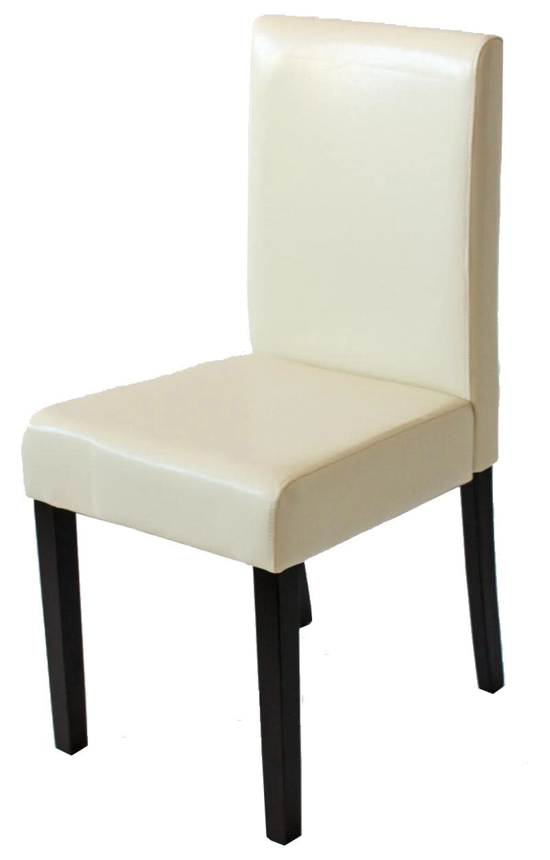 MCW 6er-Set Esszimmerstuhl Littau, Kunstleder, Creme, Dunkle Beine - Image 2