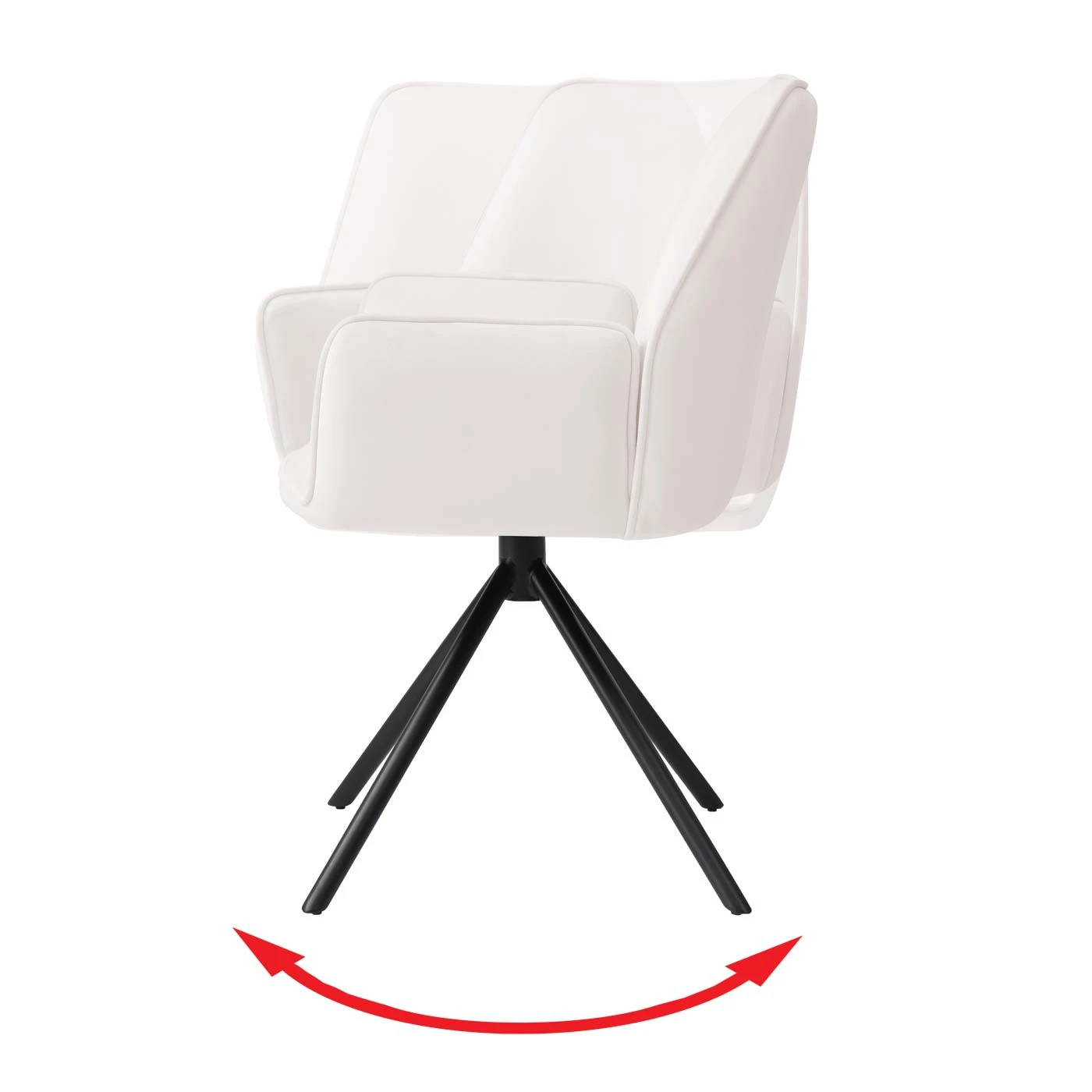 MCW 6er-Set Küchenstuhl G67, Creme-beige, Beine Schwarz - Image 4