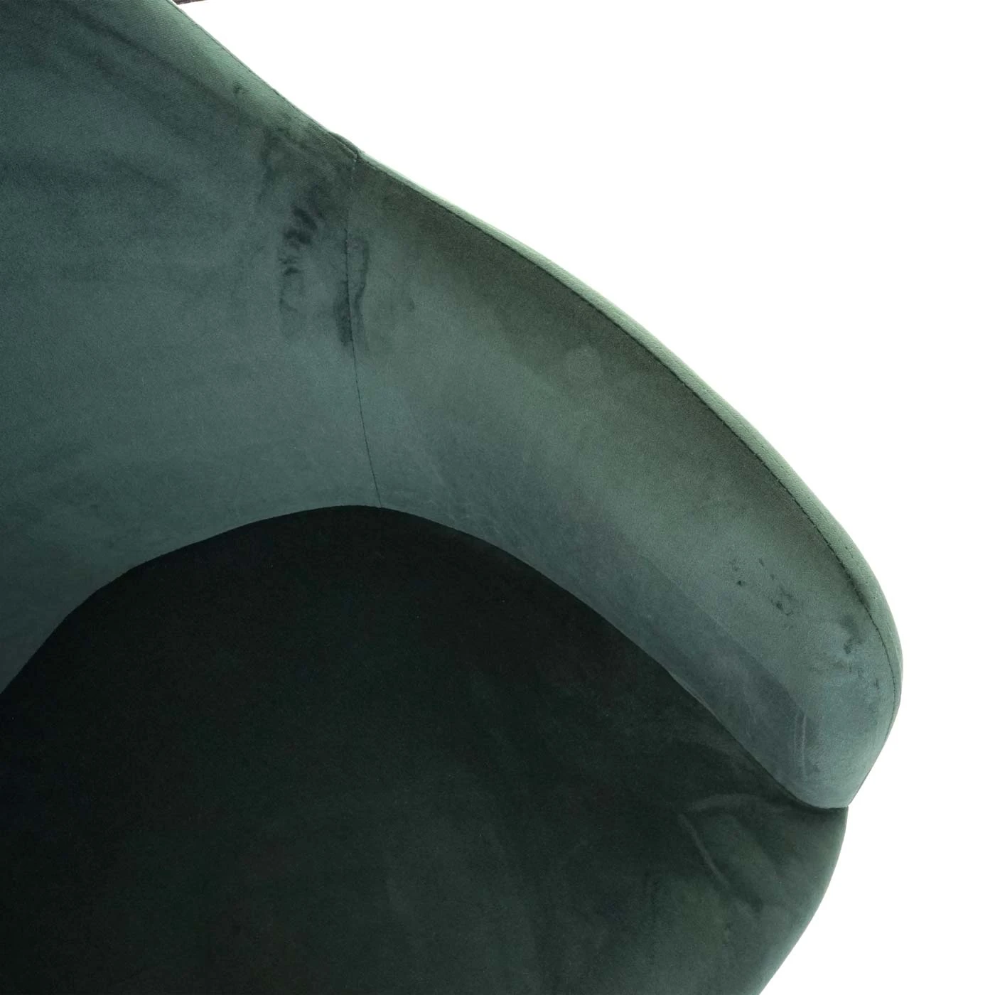 MCW 6er-Set Retro Esszimmerstuhl F18, Samt Grün, Goldene Beine - Image 6