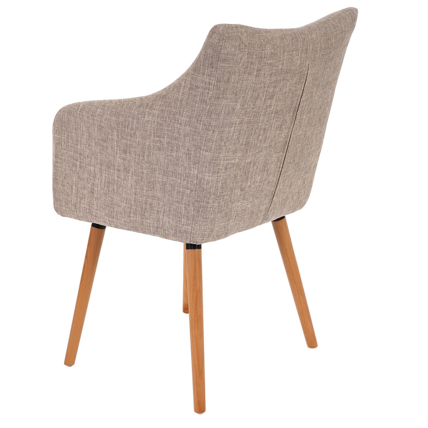 MCW 6er-Set Retro Esszimmerstuhl, Textil, Creme/grau - Image 3