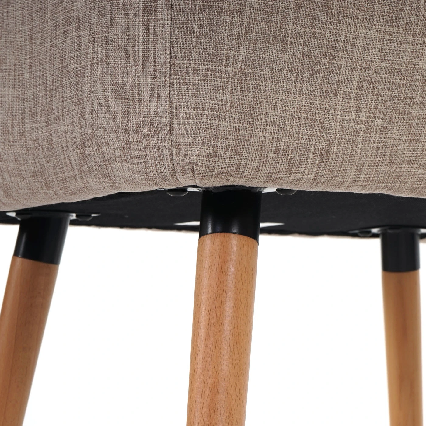 MCW 6er-Set Retro Esszimmerstuhl, Textil, Creme/grau - Image 4