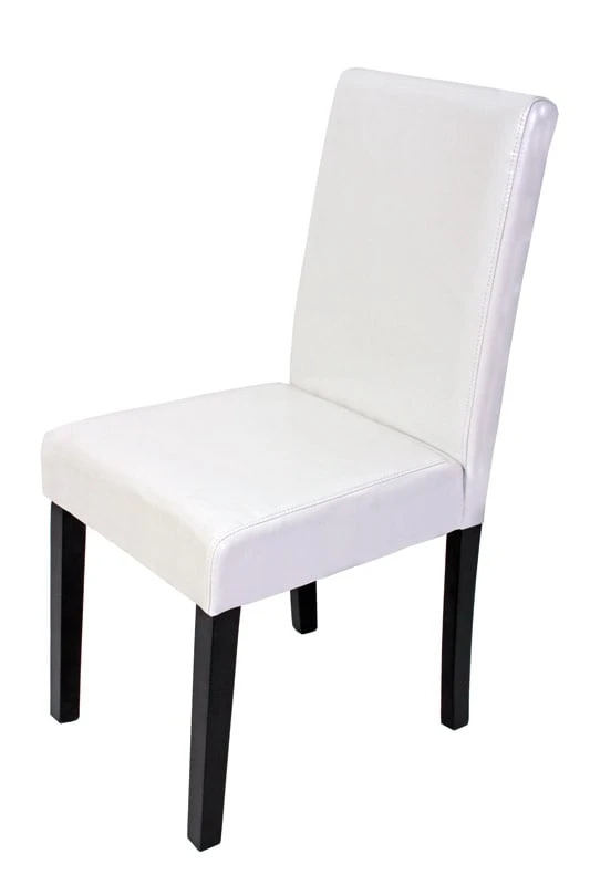 MCW 6x Esszimmerstuhl Littau, Leder, Weiß, Dunkle Beine - Image 2