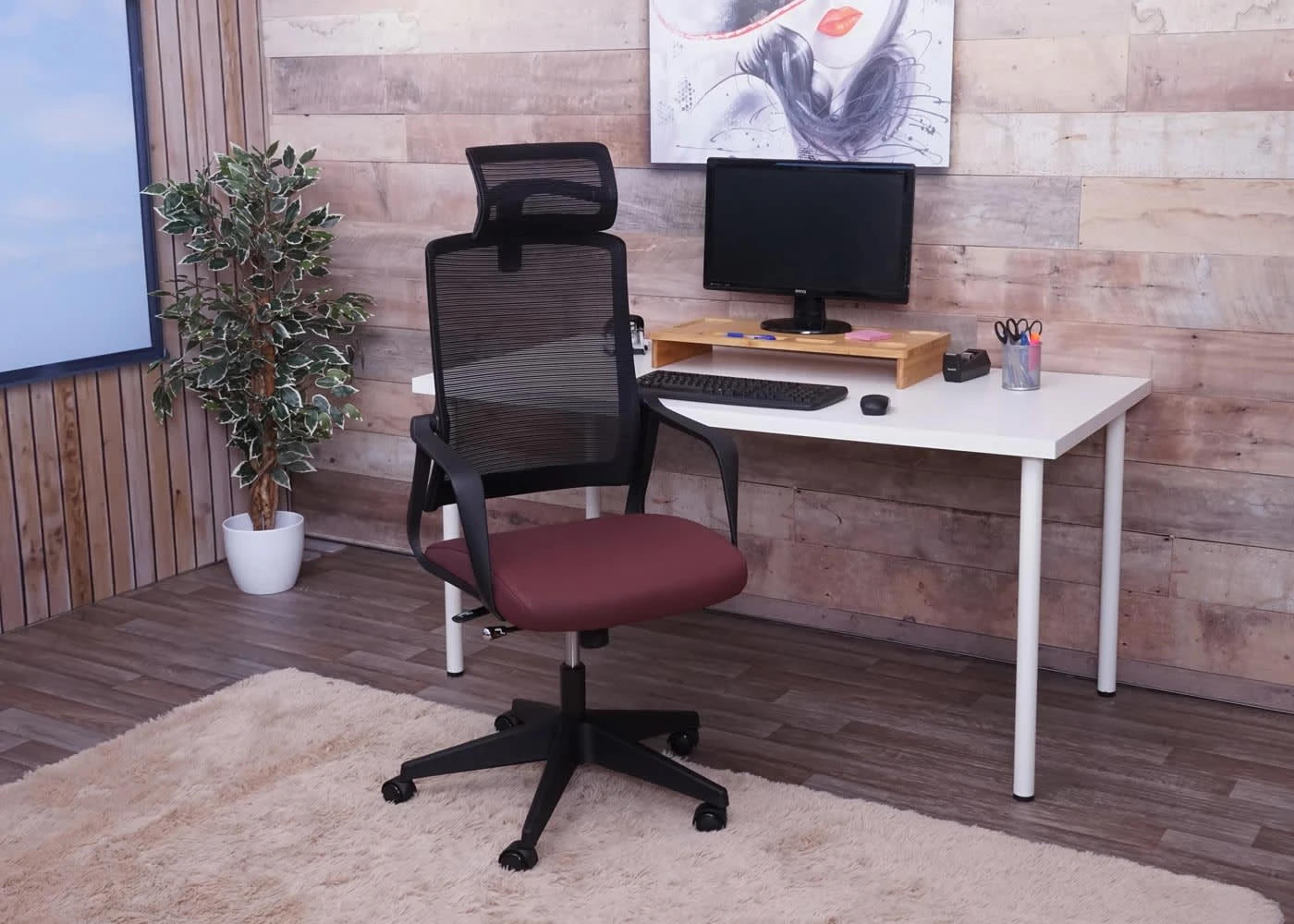 MCW Bürostuhl J52, Bordeaux-rot - Image 2