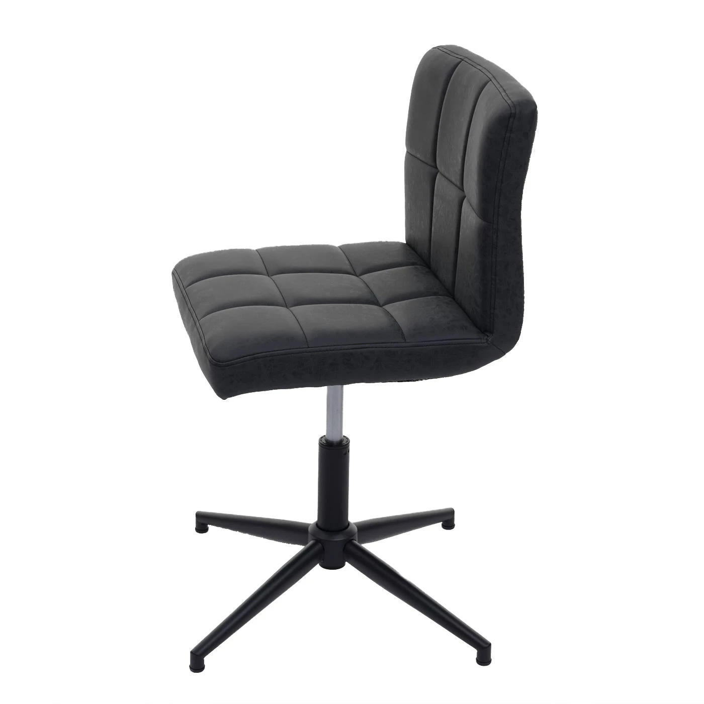 MCW Esszimmerstuhl Cadiz II Höhenverstellbar, Kunstleder Dunkelgrau, Fuß Schwarz - Image 3