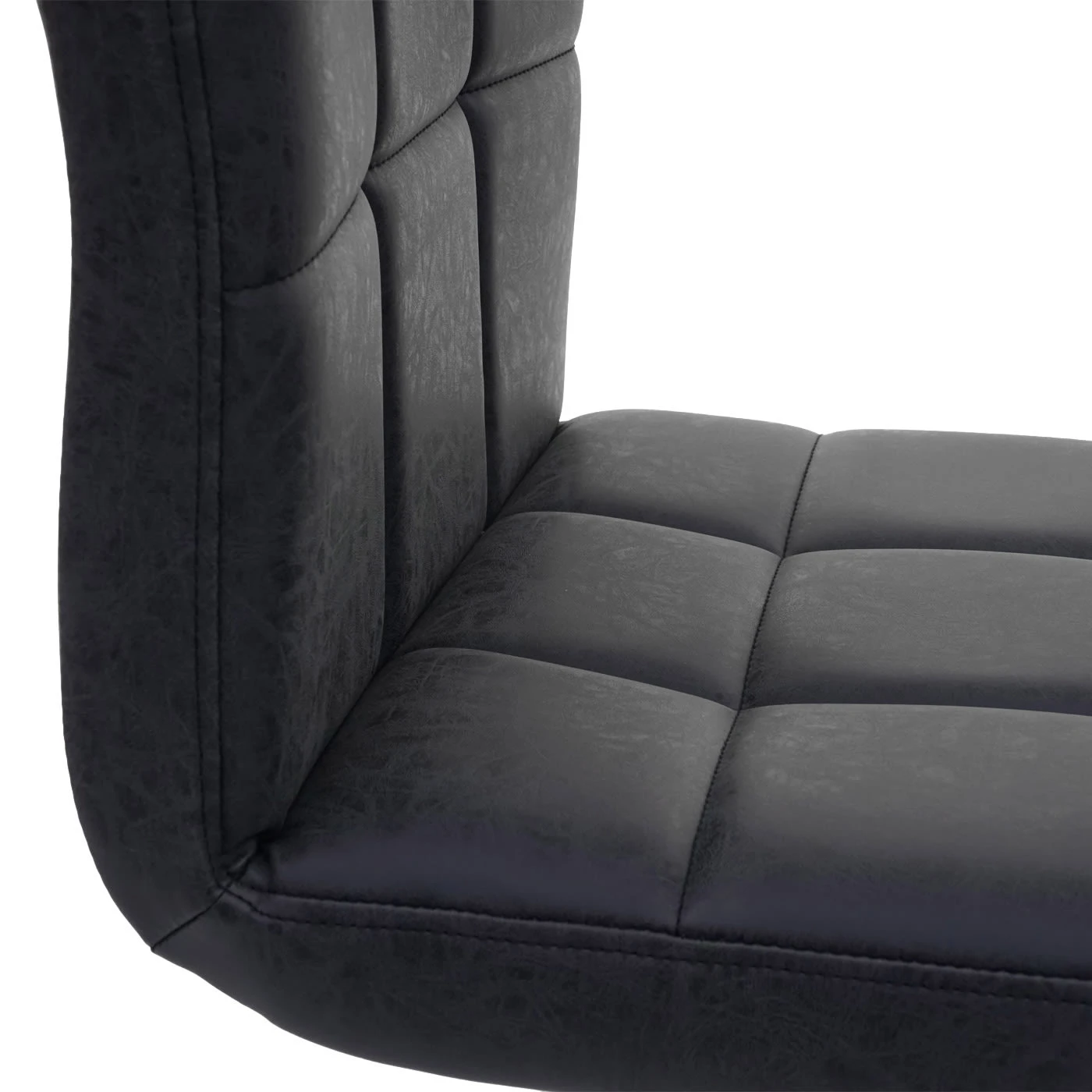 MCW Esszimmerstuhl Cadiz II Höhenverstellbar, Kunstleder Dunkelgrau, Fuß Schwarz - Image 5