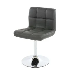 MCW Esszimmerstuhl Cadiz, Kunstleder Grau, Chromfuß