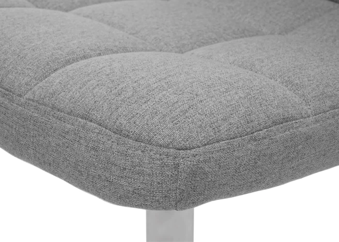 MCW Esszimmerstuhl Cadiz, Stoff/Textil Hellgrau, Chromfuß - Image 5