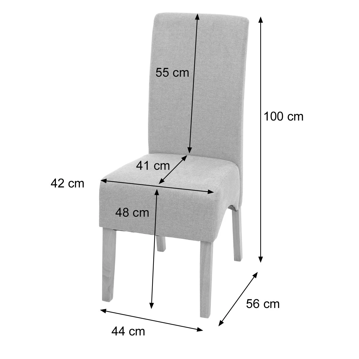 MCW Esszimmerstuhl Crotone, Creme-beige, Helle Beine 4 MCW Esszimmerstuhl Crotone, Creme-beige, Helle Beine – Bild 2