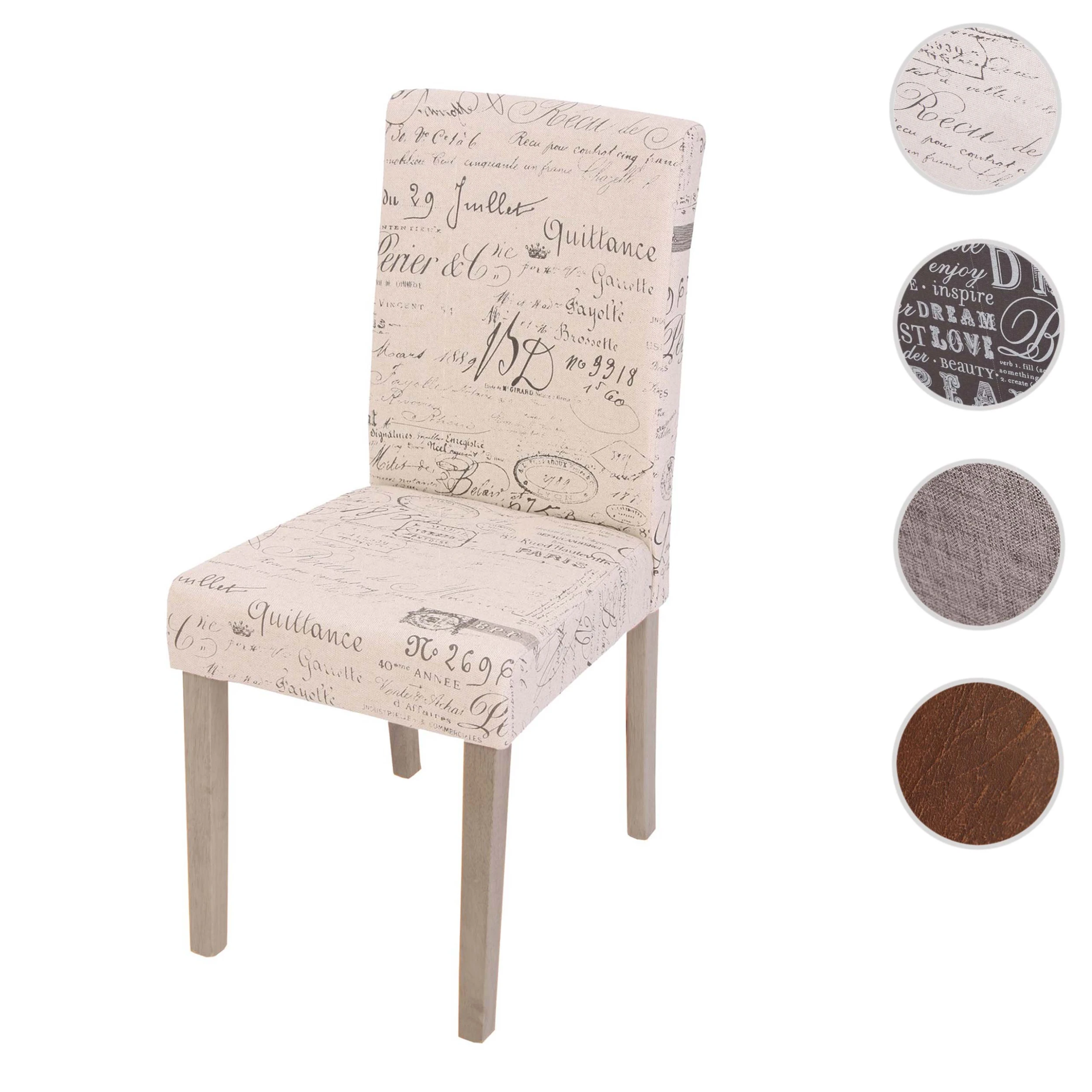 MCW Esszimmerstuhl Littau, Schriftzug Creme, Braune Beine - Image 5