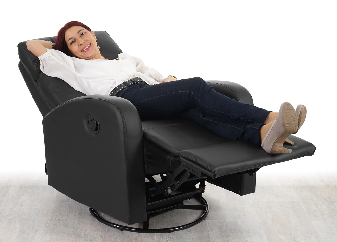 MCW Fernsehsessel A54 Premium, Drehbar, Wippfunktion, Kunstleder Braun – Bild 3