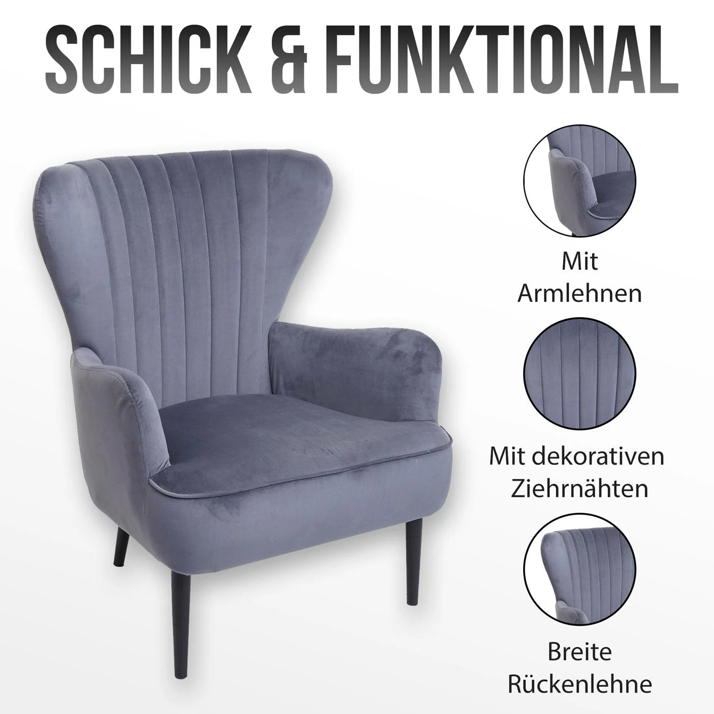 MCW Lounge-Sessel K37, Bordeaux - Image 2