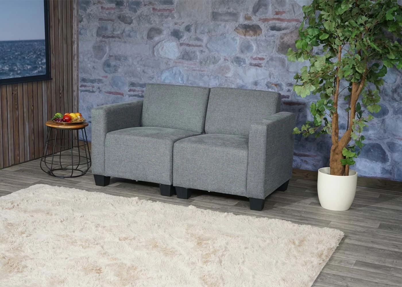 MCW Modular 2-Sitzer Sofa Moncalieri, Grau 4 MCW Modular 2-Sitzer Sofa Moncalieri, Grau – Bild 2