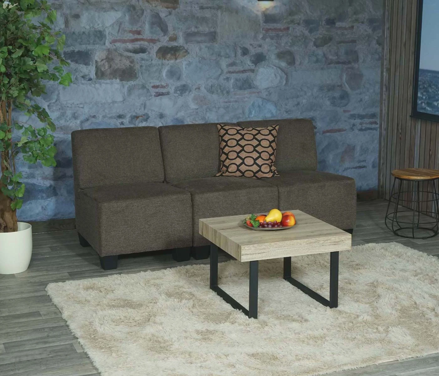 MCW Modular 3-Sitzer Sofa Moncalieri, Braun, Ohne Armlehnen - Image 2