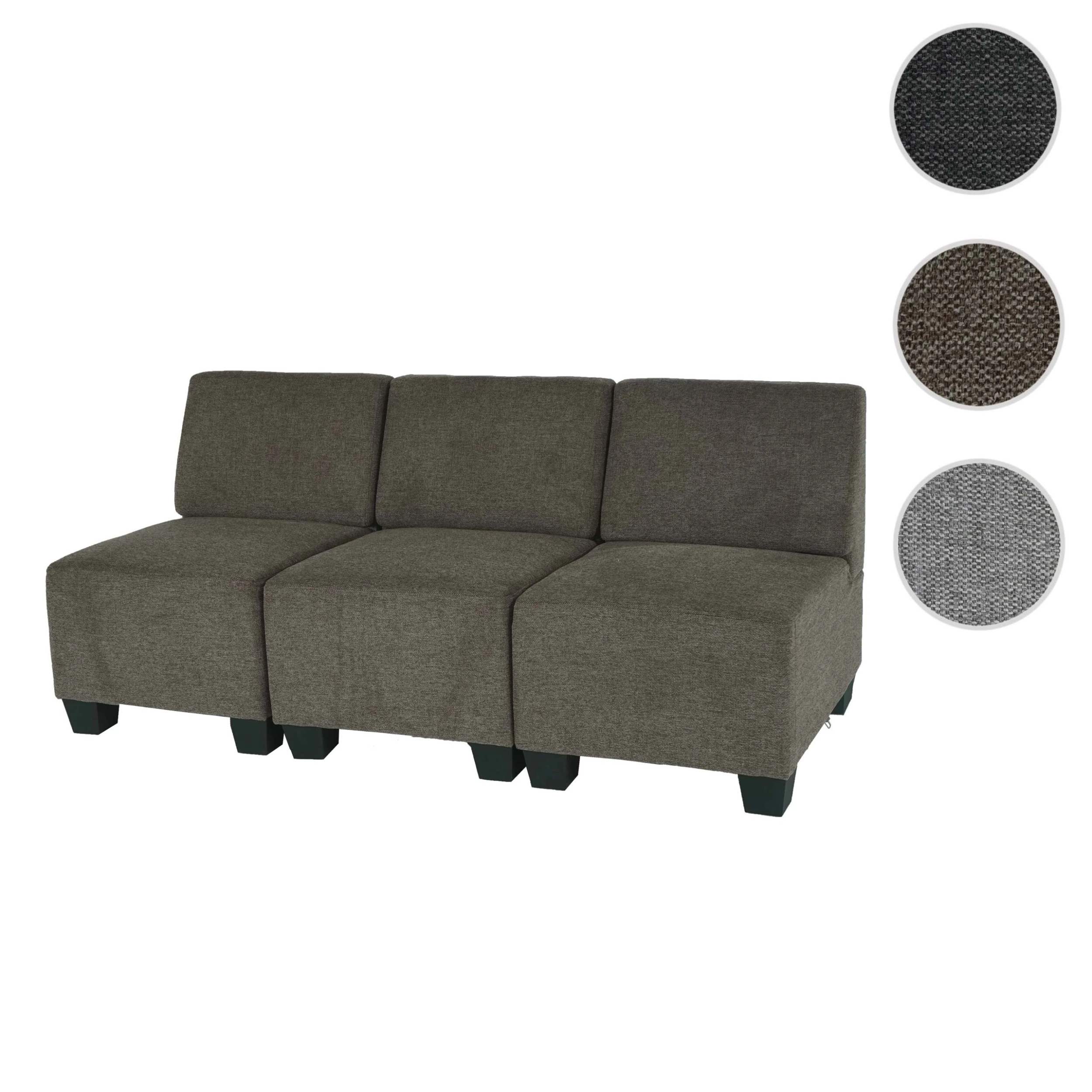 MCW Modular 3-Sitzer Sofa Moncalieri, Braun, Ohne Armlehnen - Image 7