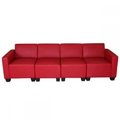 MCW Modular 4-Sitzer Sofa Moncalieri, Rot
