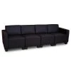 MCW Modular 4-Sitzer Sofa Moncalieri, Schwarz