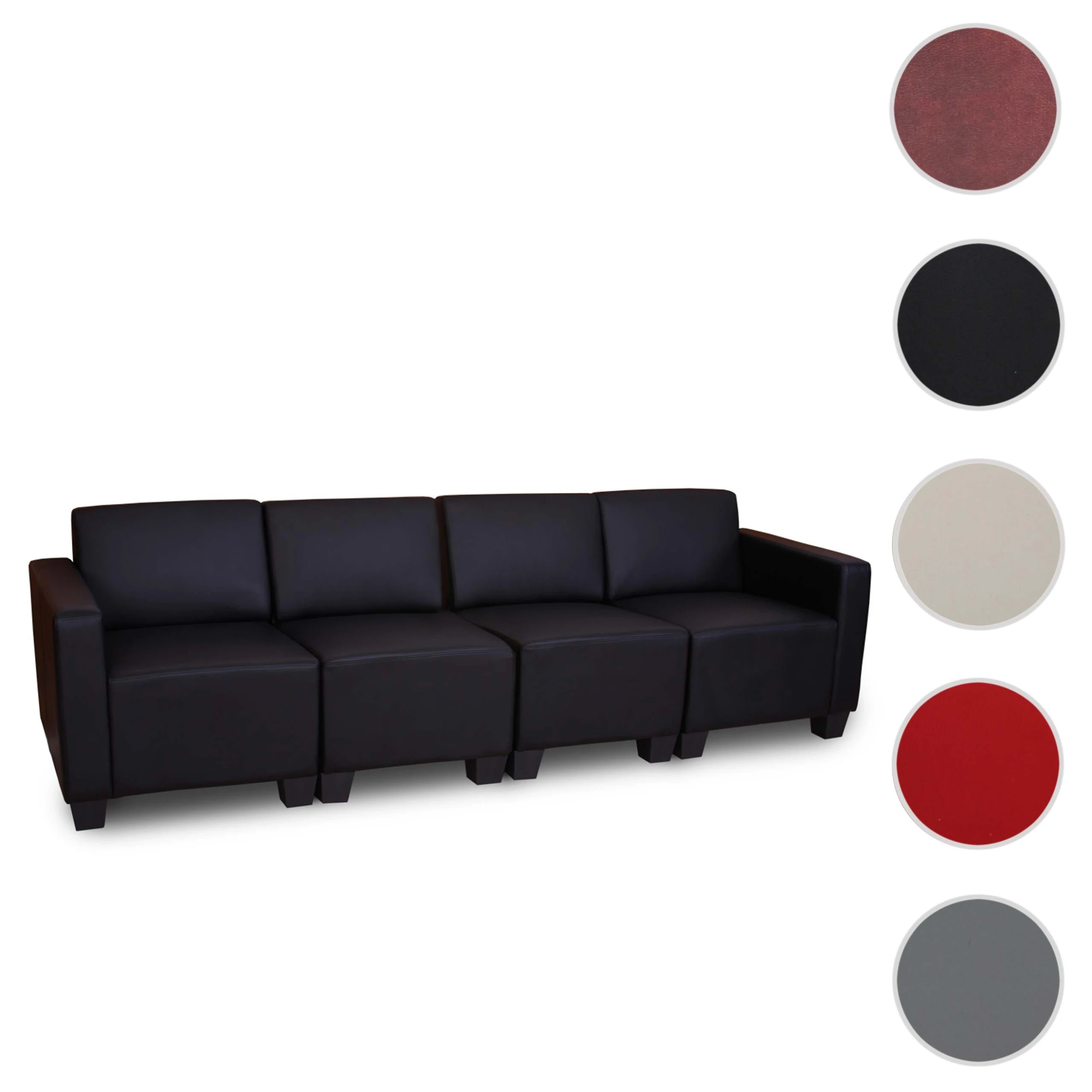 MCW Modular 4-Sitzer Sofa Moncalieri, Schwarz - Image 7
