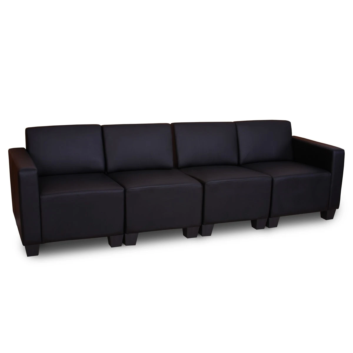 MCW Modular 4-Sitzer Sofa Moncalieri, Schwarz
