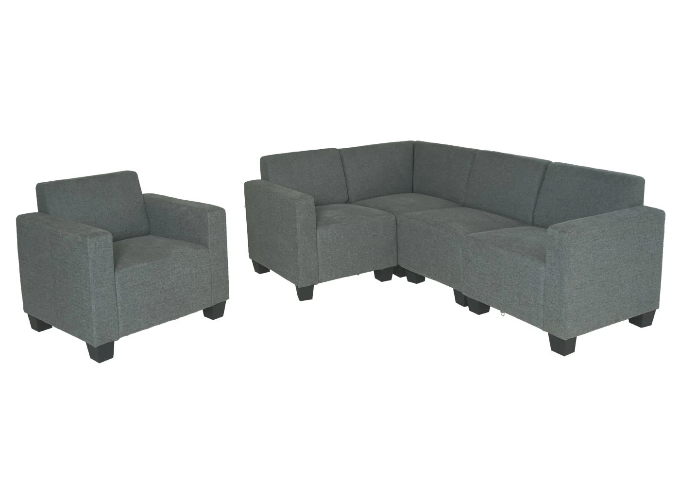 MCW Modular Couch-Garnitur Moncalieri 4-1, Grau - Image 2