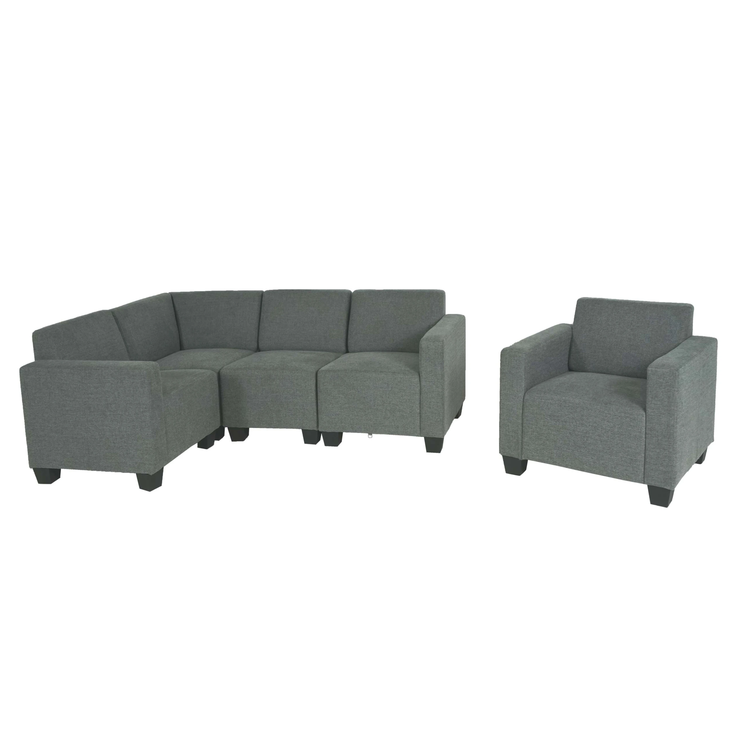 MCW Modular Couch-Garnitur Moncalieri 4-1, Grau