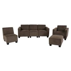 MCW Modular Sofa-System Moncalieri 3-1-1-1, Braun