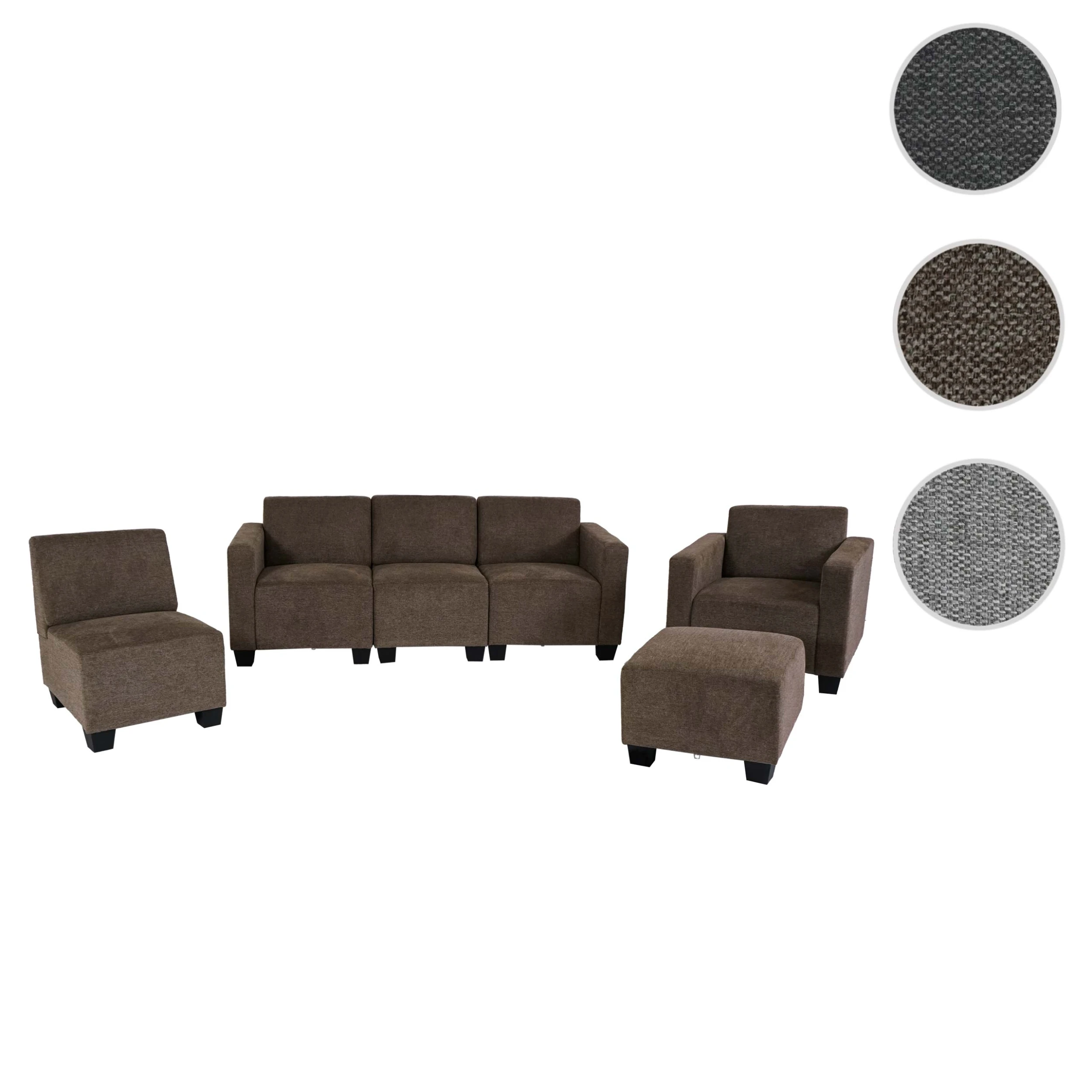 MCW Modular Sofa-System Moncalieri 3-1-1-1, Braun â Bild 7