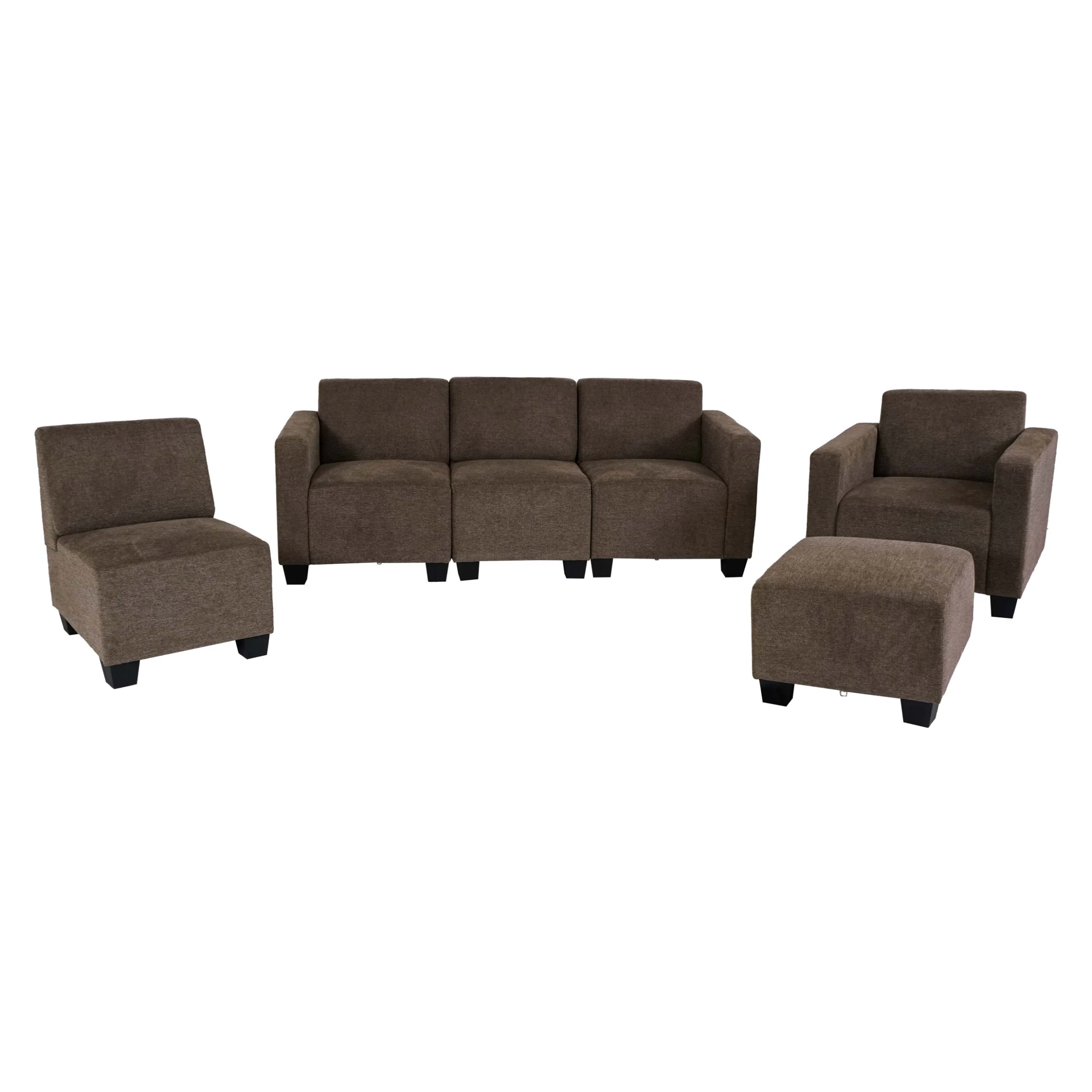 MCW Modular Sofa-System Moncalieri 3-1-1-1, Braun