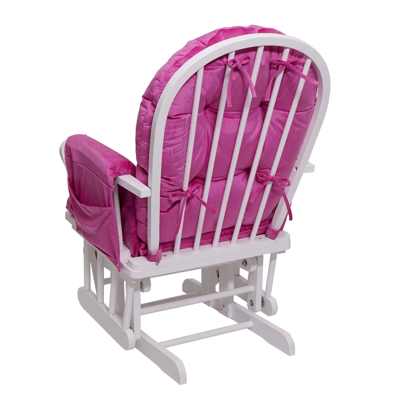 MCW Relaxsessel C76 Mit Hocker, Samt, Pink, Gestell Weiß - Image 4