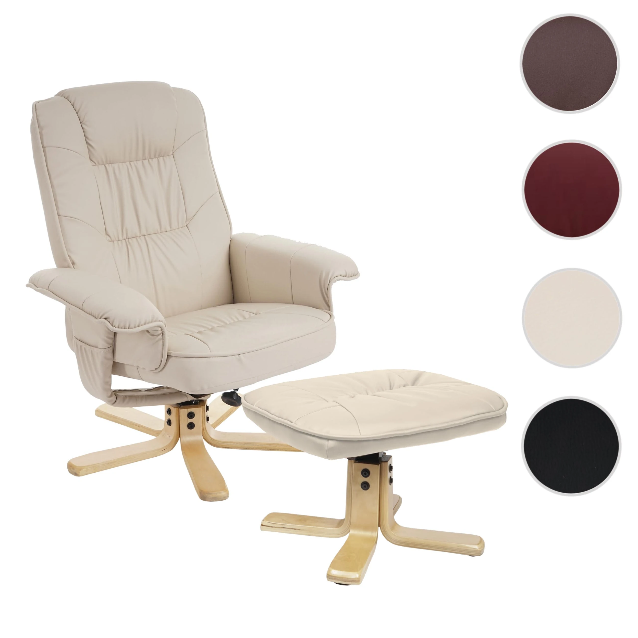 MCW Relaxsessel H56 Mit Hocker, Creme – Bild 8