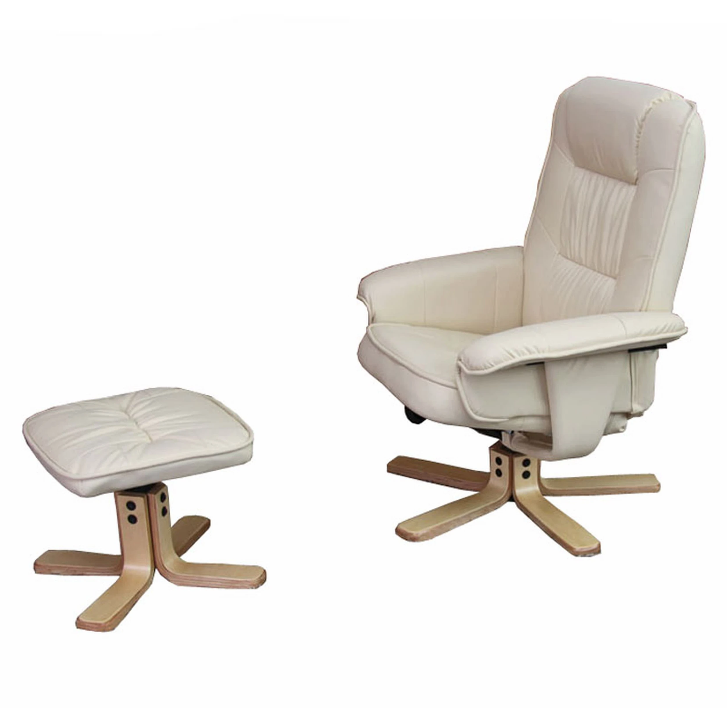 MCW Relaxsessel H56 Mit Hocker, Creme