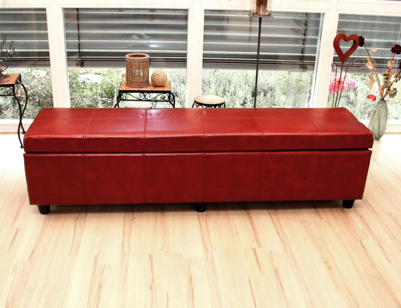 MCW Sitzgruppe Kriens XXL + 4 Stühle Littau, Rot - Image 2