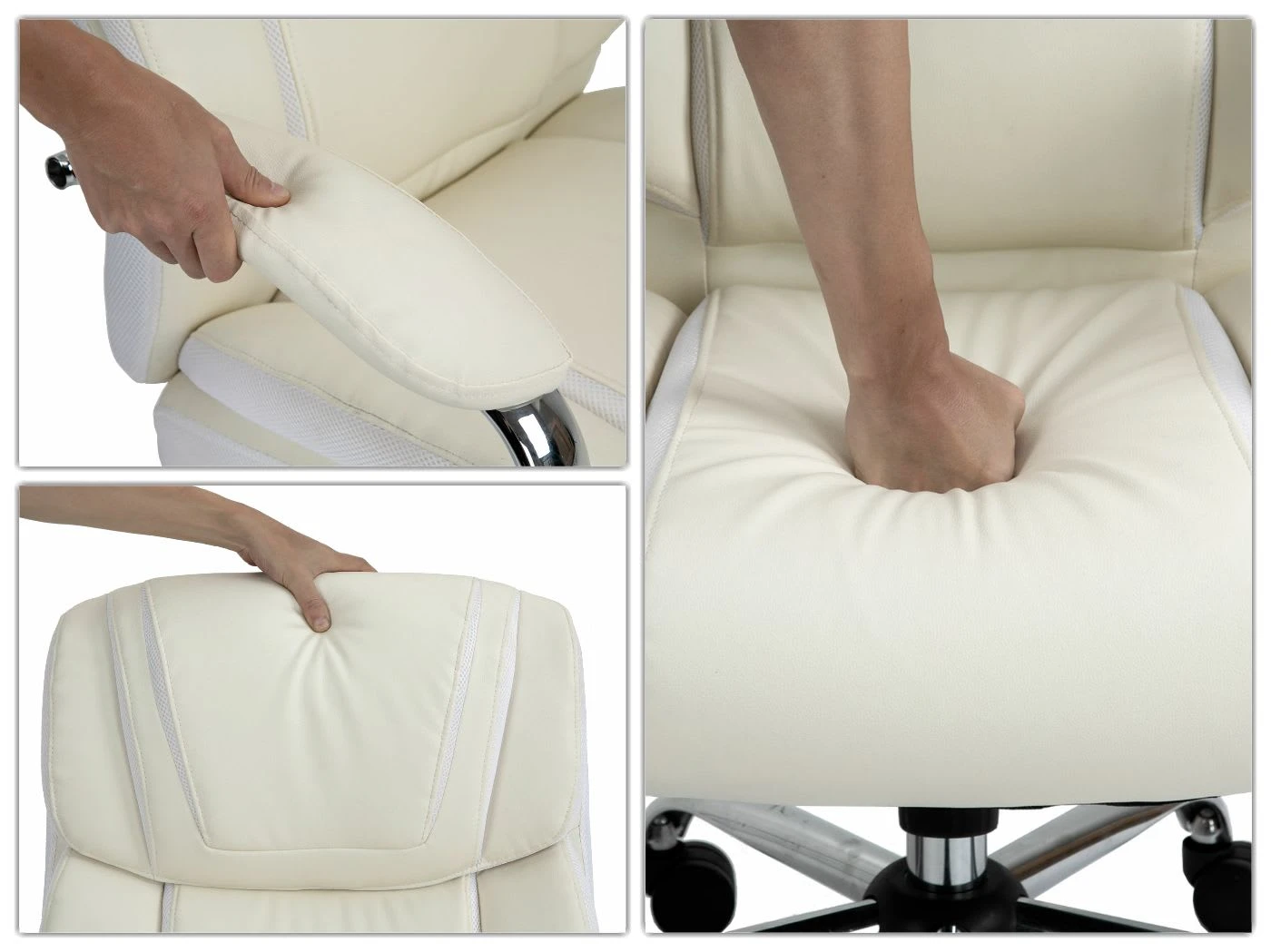 MCW XXL Bürostuhl H94, 220kg Belastbar, Creme-beige - Image 6