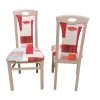 Möbel-direkt 2er Set Stuhl "Kasia" In Natur/terracotta-rot