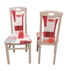 Möbel-direkt 2er Set Stuhl "Kasia" In Natur/terracotta-rot