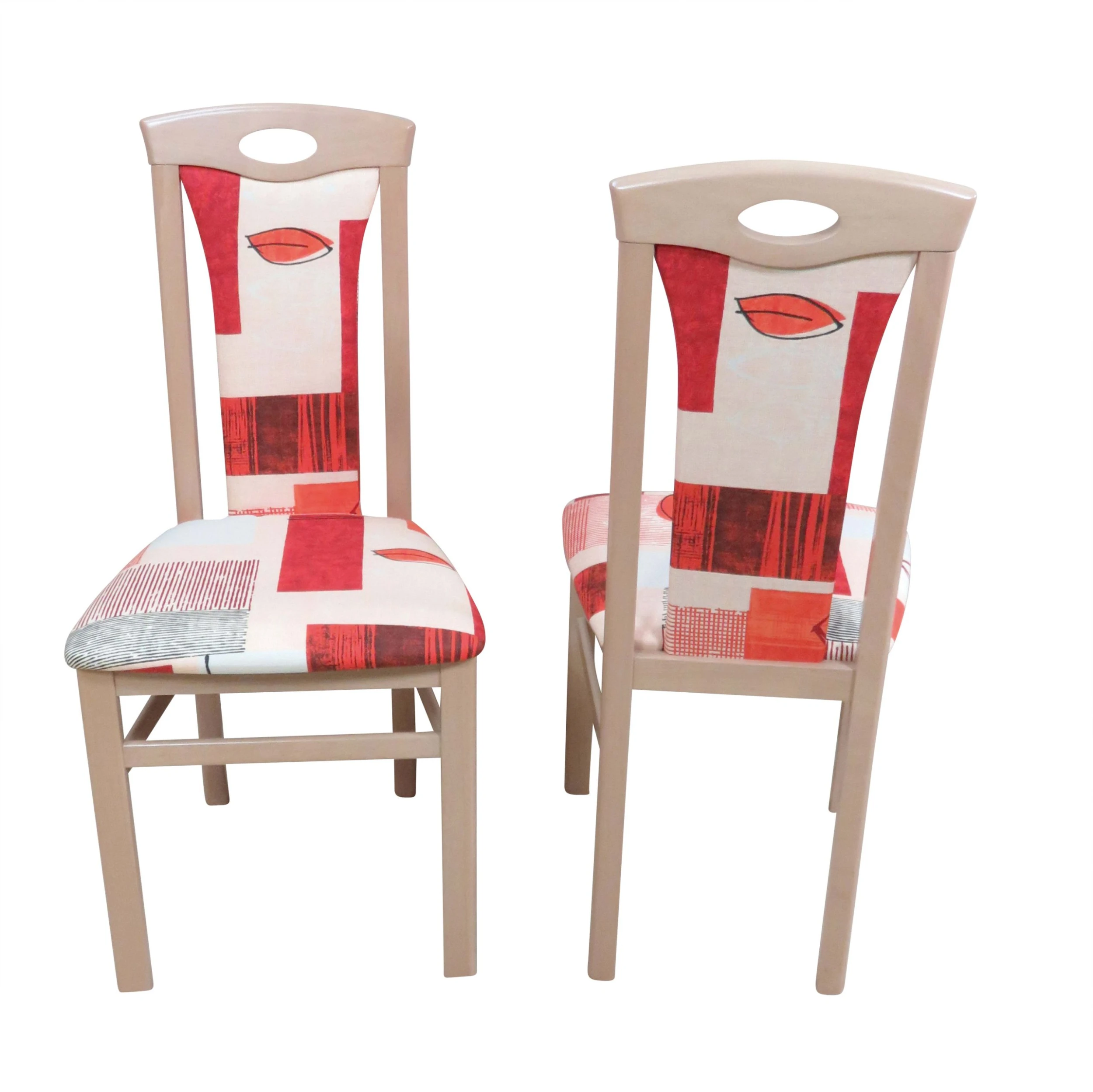 Möbel-direkt 2er Set Stuhl "Kasia" In Natur/terracotta-rot