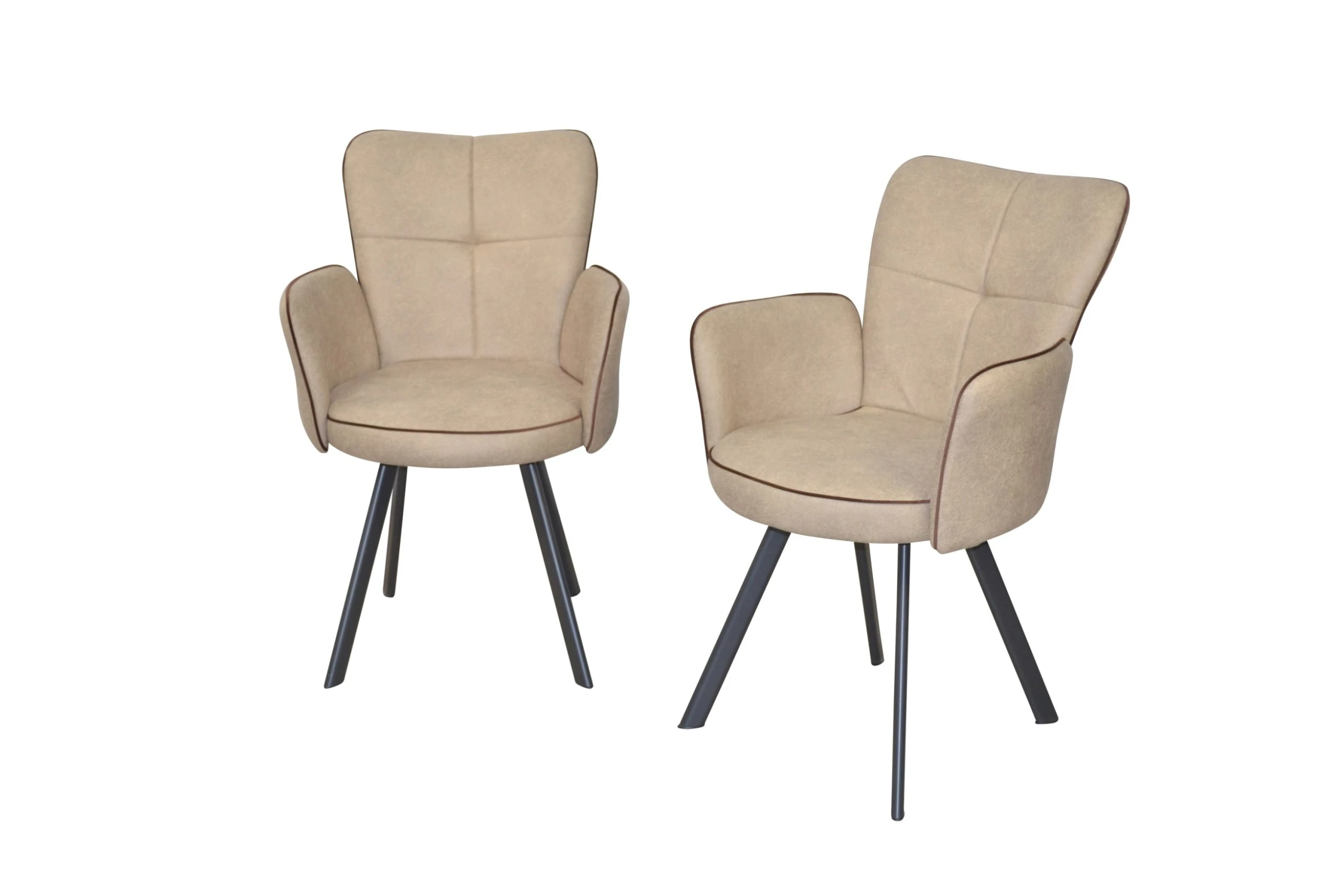 Möbel-direkt Armlehnstuhl (2Stück) Linda In Beige