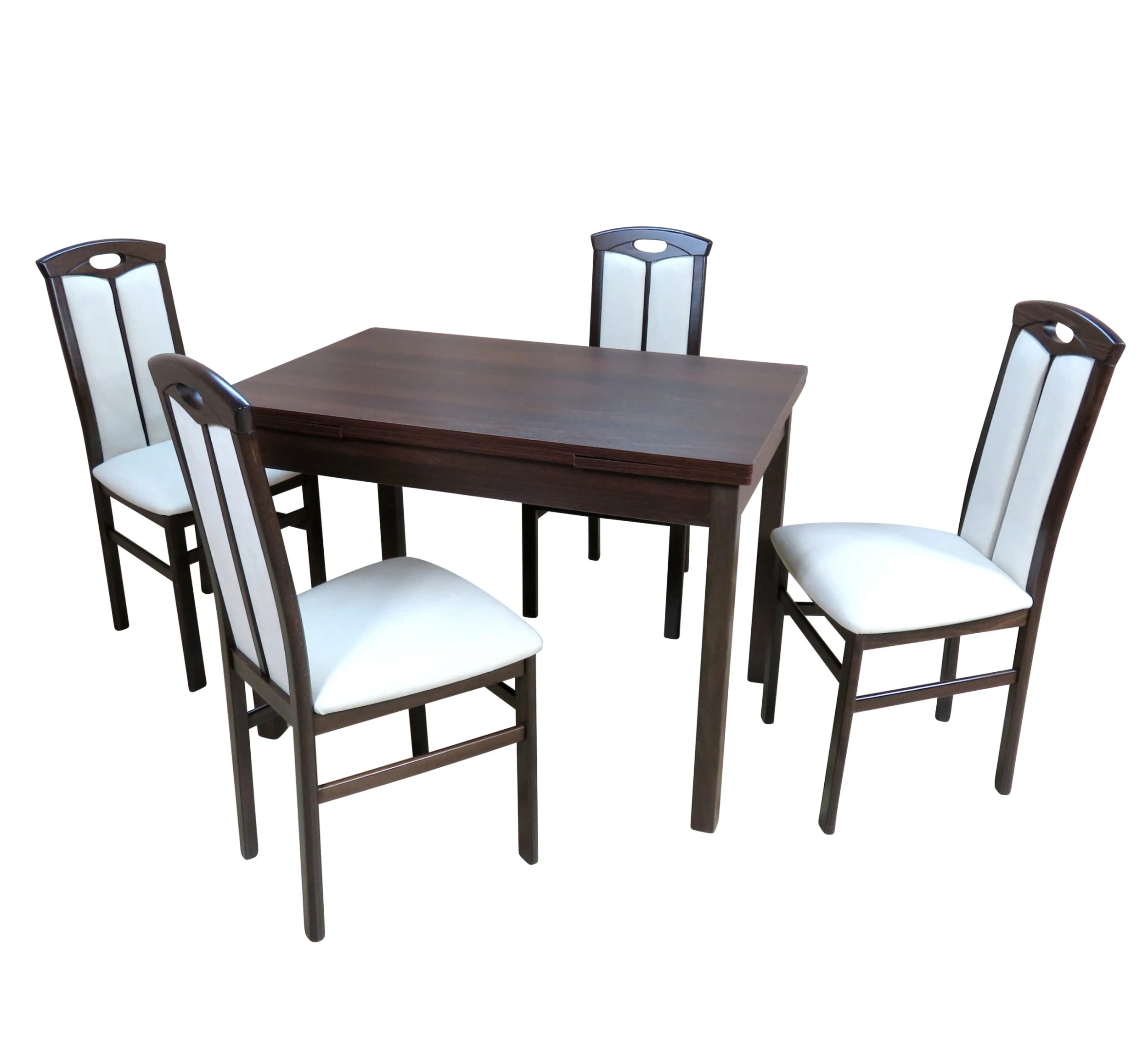 Möbel-direkt Essgruppe 5-teilig "Rügen II" In Nuss Dunkel - Creme