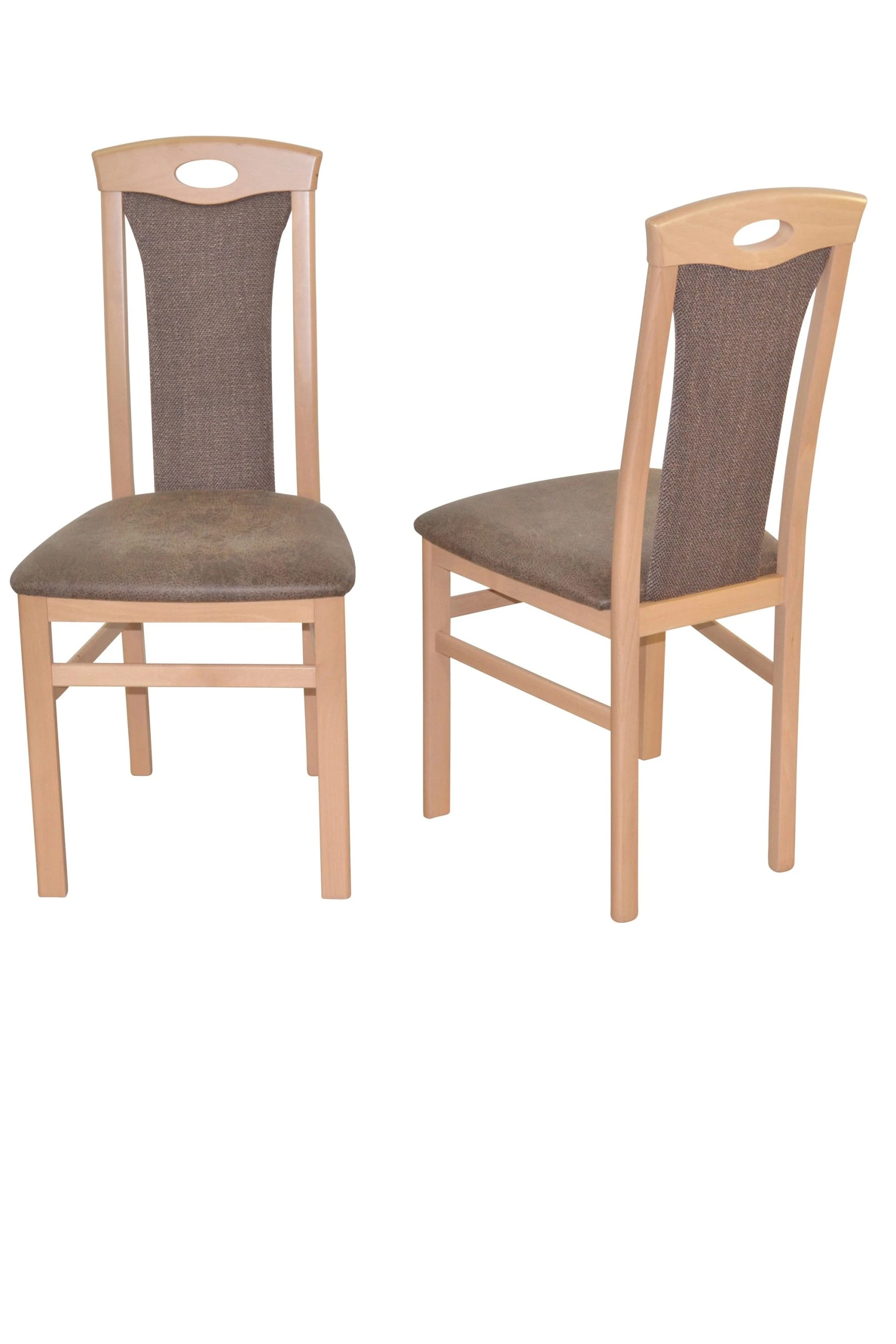 Möbel-direkt Esszimmerstuhl (2 Stück) Carmen In Buche-Nachbildung / Braun