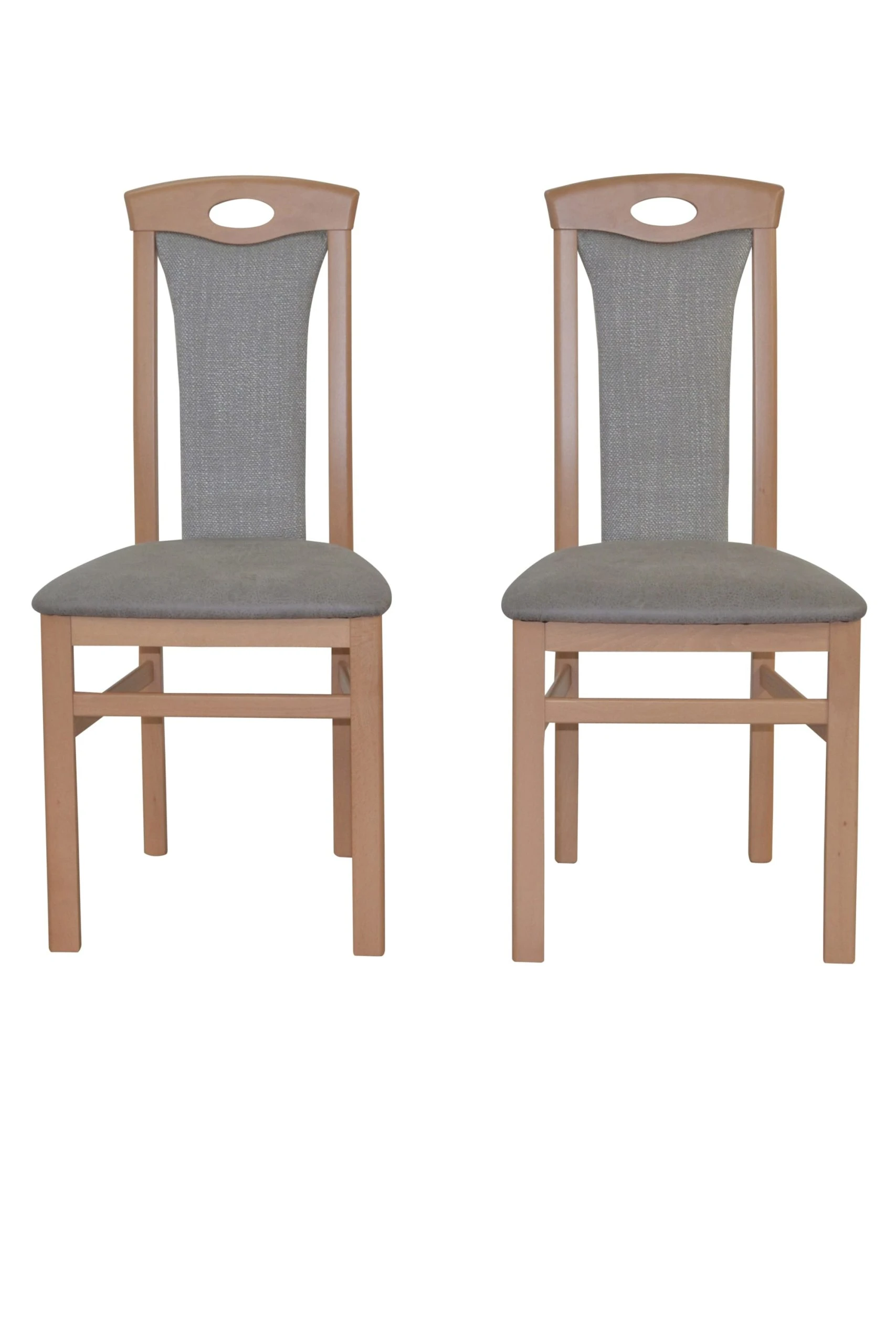 Möbel-direkt Esszimmerstuhl (2 Stück) Carmen In Buche-Nachbildung / Hellgrau - Image 2