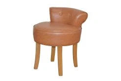 Möbel-direkt Hocker Mit Rückenlehne Cäsar In Braun